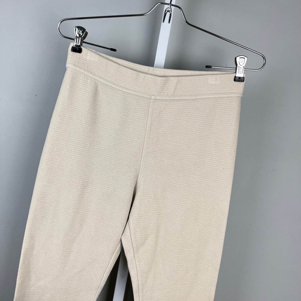 Offline by Aerie High Rise Flare Leg Leggings Womens L Cream Textured Pants